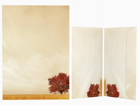 Motivpapier-Serie Lonely Tree Herbstbaum NEUE VERSION
